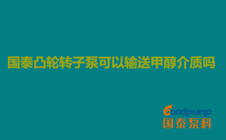 國(guó)泰凸輪轉(zhuǎn)子泵可以輸送甲醇介質(zhì)嗎